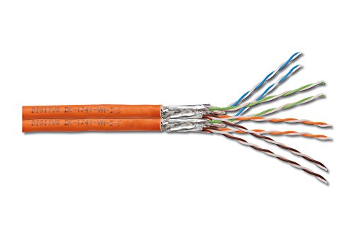 DIGITUS Verlege-Kabel Cat-7 S-FTP - 100-m Duplex Kabelring - AWG 23/1 - LAN Netzwerk-Kabel - 1200-MHz - Eca - LSZH-1 von DIGITUS
