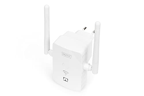 DIGITUS WLAN Repeater/Access Point - 300 Mbit/s - 2.4 GHz Wireless Frequenz - USB-Ladeanschluss - 100 Mbit/s RJ45-Anschluss - WPS-Funktion - WPA2 - Wireless Repeater, WiFi-Repeater - Weiß von DIGITUS