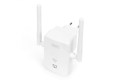 DIGITUS WLAN Repeater/Access Point - 300 Mbit/s - 2.4 GHz Wireless Frequenz - USB-Ladeanschluss - 100 Mbit/s RJ45-Anschluss - WPS-Funktion - WPA2 - Wireless Repeater, WiFi-Repeater - Weiß von DIGITUS