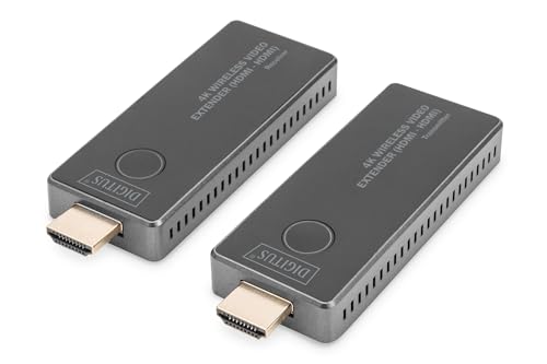 DIGITUS DS-55323 Wireless HDMI Extender – UHD 4K/30 Hz – 30 m Reichweite – Set: Sender & Empfänger – HDMI zu HDMI – Plug & Play – HDMI 2.0/1.4 & HDCP 2.2/1.4 DIGITUS DS-55323 Wireless HDMI Extender – UHD 4K/30 Hz – 30 m Reichweite – Set: Sender & Empfänger – HDMI zu HDMI – Plug & Play – HDMI 2.0/1.4 & HDCP 2.2/1.4 von DIGITUS