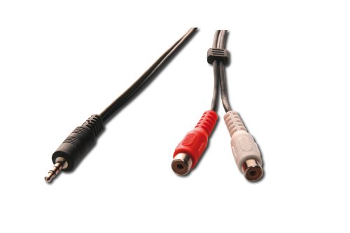 Digitus, Stereo, 3,5 mm Stecker, 0,20 m, 2X Cinch Buchse schwarz Digitus, Stereo, 3,5 mm Stecker, 0,20 m, 2X Cinch Buchse schwarz von DIGITUS