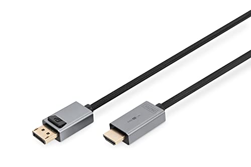 Digitus HDMI Anschlusskabel HDMI-A Stecker 3m Schwarz DB-340202-030-S vergoldete Steckkontakte HDMI- von DIGITUS