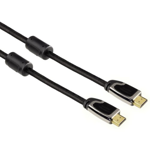 Hama High Speed HDMI Kabel, 4K Ultra HD, 3D tauglich (Ethernet, ACR, vergoldete Kontakte, z. B. für Blu-ray-Player, SAT-Receiver, Apple TV 4, 3,0 m) schwarz von DIGITUS