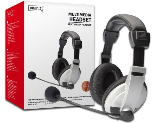 Stereo Multimedia Headset mit Lautstärkeregler von DIGITUS