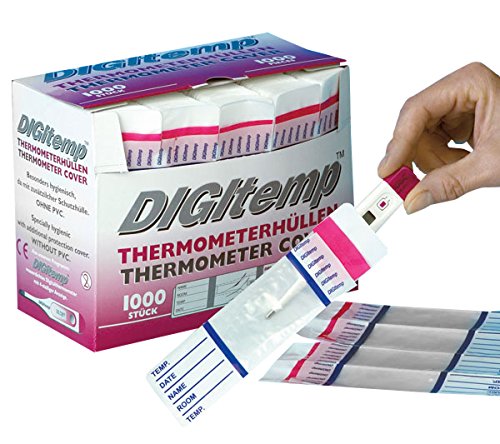 Digitemp H7 11033 Thermometerhülle für gebräuchlichen Digital-Fieberthermometer, ohne Gleitmittel (1000-er Pack) von DIGItemp