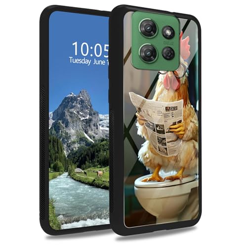 DIGTIALL Huhn mit Brille aus gehärtetem Glas für Motorola Moto G Play 5G 2025/Moto G Power 5G 2025, weiches TPU-Stoßfänger, modische Schutzhülle für Herren und Damen, stoßfeste Schutzhülle DIGTIALL Huhn mit Brille aus gehärtetem Glas für Motorola Moto G Play 5G 2025/Moto G Power 5G 2025, weiches TPU-Stoßfänger, modische Schutzhülle für Herren und Damen, stoßfeste Schutzhülle von DIGTIALL