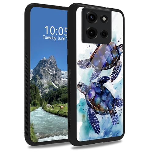 DIGTIALL Meeresschildkröte Schutzhülle aus gehärtetem Glas für Motorola Moto G 5G 2025, weiches TPU-Stoßfänger, modisch, für Herren und Damen, stoßfeste Schutzhülle für Moto G 5G 2025 DIGTIALL Meeresschildkröte Schutzhülle aus gehärtetem Glas für Motorola Moto G 5G 2025, weiches TPU-Stoßfänger, modisch, für Herren und Damen, stoßfeste Schutzhülle für Moto G 5G 2025 von DIGTIALL