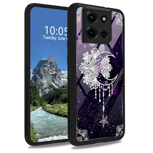 DIGTIALL Moonflower Schutzhülle aus gehärtetem Glas für Motorola Moto G 5G 2025, weiches TPU-Stoßfänger, modisch, für Damen und Herren, stoßfeste Schutzhülle für Moto G 5G 2025 DIGTIALL Moonflower Schutzhülle aus gehärtetem Glas für Motorola Moto G 5G 2025, weiches TPU-Stoßfänger, modisch, für Damen und Herren, stoßfeste Schutzhülle für Moto G 5G 2025 von DIGTIALL