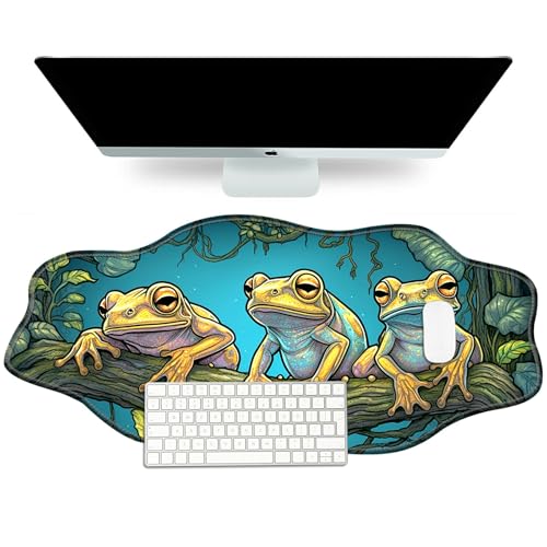 DIGTIALL Schreibtischunterlage mit bunten Fröschen, großes Mauspad für den Schreibtisch, Gummiunterseite, Mauspad mit genähten Kanten, große Schreibtischunterlage für Arbeit, Spiel, Büro, Zuhause DIGTIALL Schreibtischunterlage mit bunten Fröschen, großes Mauspad für den Schreibtisch, Gummiunterseite, Mauspad mit genähten Kanten, große Schreibtischunterlage für Arbeit, Spiel, Büro, Zuhause von DIGTIALL
