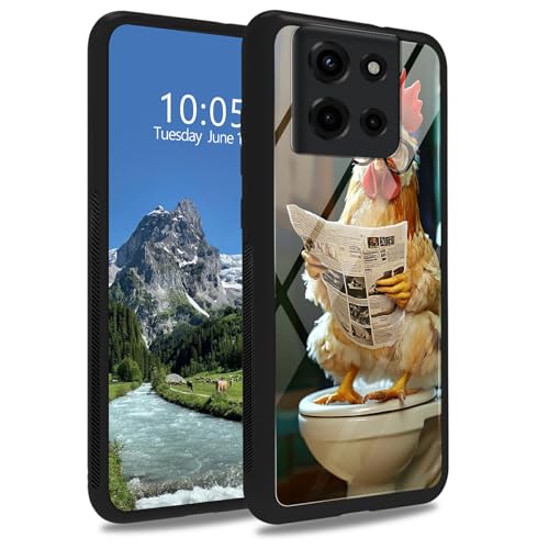 DIGTIALL Schutzhülle aus gehärtetem Glas für Motorola Moto G 5G 2025, Motiv: Huhn mit Brille, weiches TPU-Stoßfänger, modisch, für Herren und Damen, stoßfeste Schutzhülle für Moto G 5G 2025 DIGTIALL Schutzhülle aus gehärtetem Glas für Motorola Moto G 5G 2025, Motiv: Huhn mit Brille, weiches TPU-Stoßfänger, modisch, für Herren und Damen, stoßfeste Schutzhülle für Moto G 5G 2025 von DIGTIALL