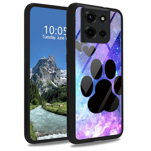 DIGTIALL Schutzhülle aus gehärtetem Glas für Motorola Moto G 5G 2025 mit Hundepfotenabdruck, weiches TPU-Stoßfänger, modische Schutzhülle für Herren und Damen, stoßfeste Schutzhülle für Moto G 5G 2025 DIGTIALL Schutzhülle aus gehärtetem Glas für Motorola Moto G 5G 2025 mit Hundepfotenabdruck, weiches TPU-Stoßfänger, modische Schutzhülle für Herren und Damen, stoßfeste Schutzhülle für Moto G 5G 2025 von DIGTIALL