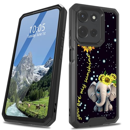 DIGTIALL Schutzhülle für Motorola Moto G 5G 2025 für Herren und Damen, für Moto G 5G 2025, zweilagig, strapazierfähig, stoßfest, robust, Schutzhülle für Moto G 5G 2025, Elefanten-Sonnenblume DIGTIALL Schutzhülle für Motorola Moto G 5G 2025 für Herren und Damen, für Moto G 5G 2025, zweilagig, strapazierfähig, stoßfest, robust, Schutzhülle für Moto G 5G 2025, Elefanten-Sonnenblume von DIGTIALL