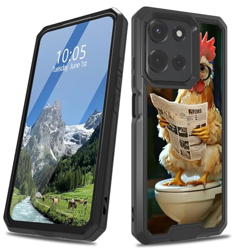 DIGTIALL Schutzhülle für Motorola Moto G Play 5G 2025/Moto G Power 5G 2025, zweilagig, strapazierfähig, stoßfest, robust, Schutzhülle für Moto G Play 5G 2025/Moto G Power 5G 2025, Huhn mit Brille DIGTIALL Schutzhülle für Motorola Moto G Play 5G 2025/Moto G Power 5G 2025, zweilagig, strapazierfähig, stoßfest, robust, Schutzhülle für Moto G Play 5G 2025/Moto G Power 5G 2025, Huhn mit Brille von DIGTIALL