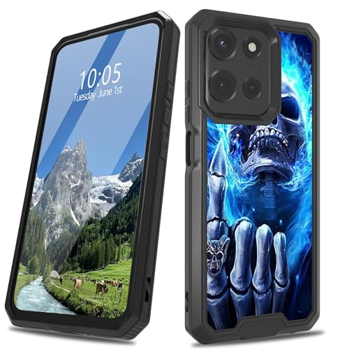 DIGTIALL Schutzhülle für Motorola Moto G Play 5G 2025/Moto G Power 5G 2025, zweilagig, strapazierfähig, stoßfest, robust, Schutzhülle für Moto G Play 5G 2025/Moto G Power 5G 2025, blaue Flamme mit DIGTIALL Schutzhülle für Motorola Moto G Play 5G 2025/Moto G Power 5G 2025, zweilagig, strapazierfähig, stoßfest, robust, Schutzhülle für Moto G Play 5G 2025/Moto G Power 5G 2025, blaue Flamme mit von DIGTIALL