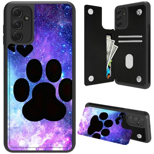 DIGTIALL Schutzhülle für Samsung Galaxy A16 5G, mit Kartenhalter und RFID-Schutz, für Damen und Herren, PU-Leder, Ständer, stoßfest, Schutzhülle für Samsung A16 5G, Hundepfotenabdruck DIGTIALL Schutzhülle für Samsung Galaxy A16 5G, mit Kartenhalter und RFID-Schutz, für Damen und Herren, PU-Leder, Ständer, stoßfest, Schutzhülle für Samsung A16 5G, Hundepfotenabdruck von DIGTIALL