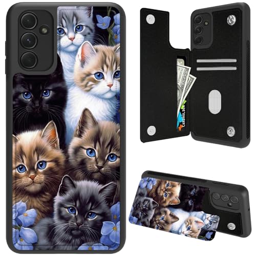 DIGTIALL Schutzhülle für Samsung Galaxy A16 5G, mit Kartenhalter und RFID-Schutz, für Damen und Herren, PU-Leder, Ständer, stoßfest, Schutzhülle für Samsung A16 5G, niedliche Katze DIGTIALL Schutzhülle für Samsung Galaxy A16 5G, mit Kartenhalter und RFID-Schutz, für Damen und Herren, PU-Leder, Ständer, stoßfest, Schutzhülle für Samsung A16 5G, niedliche Katze von DIGTIALL