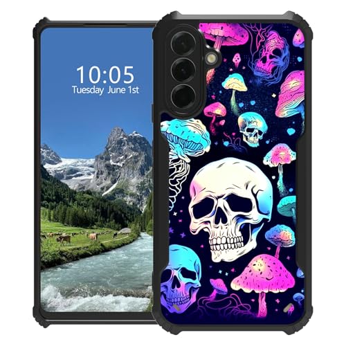 DIGTIALL Schutzhülle für Samsung Galaxy A36 5G, Galaxy A36 5G, schlanke Hybrid-Acryl-Rückseite + weicher TPU-Stoßdämpfer, stoßfeste Schutzhülle für Samsung A36 5G, Pilzschädel von DIGTIALL