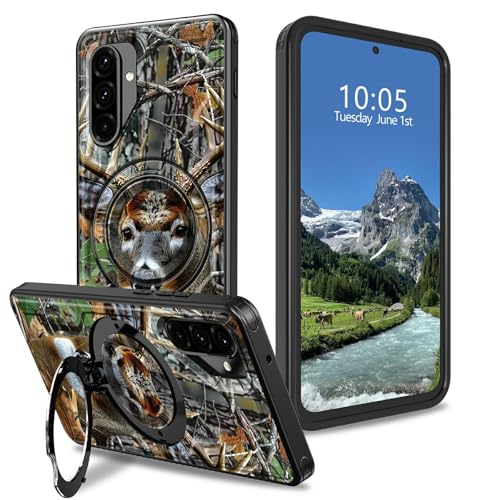 DIGTIALL Schutzhülle für Samsung Galaxy A36 5G 16,8 cm (6,6 Zoll), mit Ständer, Jagd, Camouflage, Hirsch-Motiv, Hybrid, doppellagig, stoßfest, Schutzhülle für Samsung A36 5G von DIGTIALL