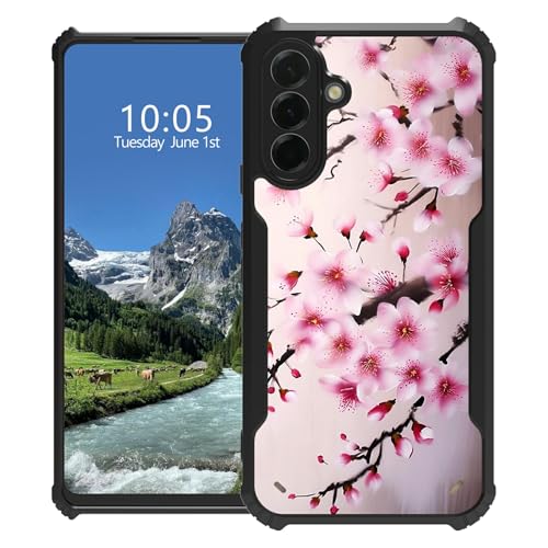 DIGTIALL Schutzhülle für Samsung Galaxy A36 5G für Galaxy A36 5G, schlanke Hybrid-Acryl-Rückseite + weicher TPU-Stoßdämpfer, stoßfeste Schutzhülle für Samsung A36 5G, Kirschblüte von DIGTIALL