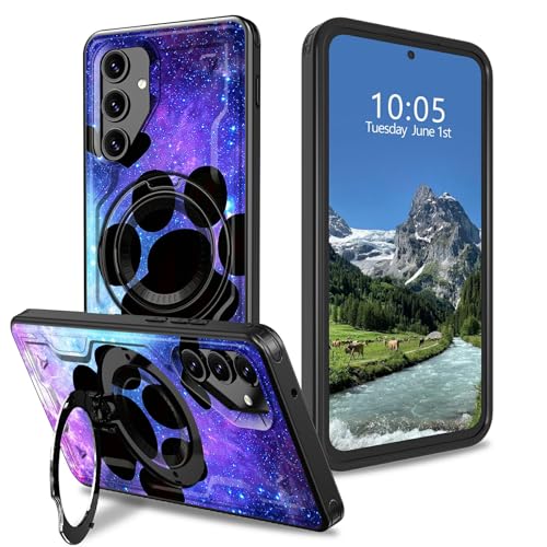 DIGTIALL Schutzhülle für Samsung Galaxy S25 Plus/S24 Plus 6,7 Zoll (17 cm) mit Ständer für Galaxy S25 Plus/S24 Plus, Hybrid-Schutzhülle mit Hundepfoten-Motiv, zweilagig, stoßfest von DIGTIALL