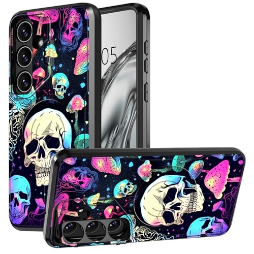 DIGTIALL Schutzhülle für Samsung Galaxy S25 Plus/S24 Plus mit Ständer und Kamera-Abdeckung für Galaxy S25 Plus/S24 Plus, mit zweilagiger, strapazierfähiger, stoßfester Magsafe-Schutzhülle, Pilzschädel DIGTIALL Schutzhülle für Samsung Galaxy S25 Plus/S24 Plus mit Ständer und Kamera-Abdeckung für Galaxy S25 Plus/S24 Plus, mit zweilagiger, strapazierfähiger, stoßfester Magsafe-Schutzhülle, Pilzschädel von DIGTIALL