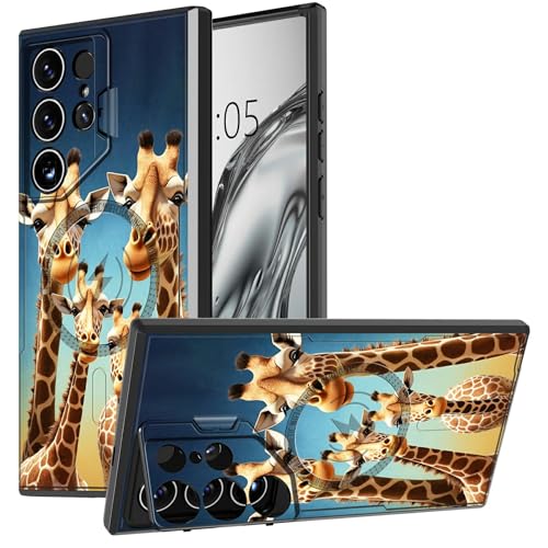 DIGTIALL Schutzhülle für Samsung Galaxy S25 Ultra mit Ständer und Kamera-Abdeckung für Galaxy S25 Ultra, mit Magsafe zweilagiger, strapazierfähiger, stoßfester Schutzhülle, Giraffe DIGTIALL Schutzhülle für Samsung Galaxy S25 Ultra mit Ständer und Kamera-Abdeckung für Galaxy S25 Ultra, mit Magsafe zweilagiger, strapazierfähiger, stoßfester Schutzhülle, Giraffe von DIGTIALL