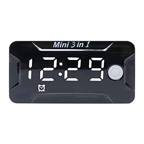 DIIOOMIEEU Motorrad Digital für Zeituhr + + Spannung Voltmeter Wasserdicht Tester Batterie Monitor Gauge von DIIOOMIEEU