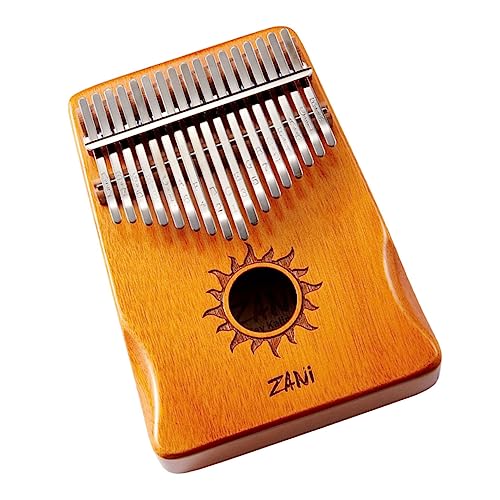 DIKACA 1 Satz 17 Daumen Anfänger Musical Erwachsene Mini-Musikinstrument tragbar Kalimba Finger piano kleines Instrument Zubehör für Musikinstrumente Fingerklavier Mahagoni von DIKACA
