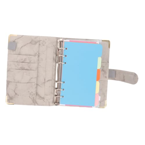 DIKACA 1 Satz Budgetbindemittel Budgetordner Mit Bargeldumschlägen Budget-notizblock Manuelle Kontovorräte Geldbinder Loseblatt Haushaltsbuch Finanzberater Geldplaner Binder Pu Grey von DIKACA