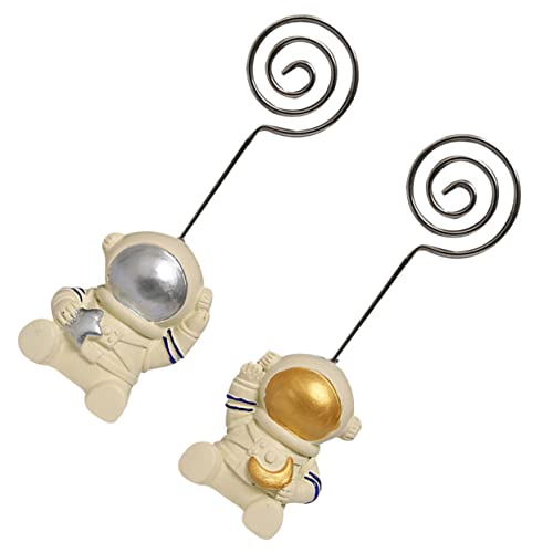 DIKACA 1 Set 2 Stück Astronauten Visitenkartenhalter Wand Textmarker Hochzeitsnamen Platzhalter Aufkleber Pad Post Organizer Zubehör Tischlaschen Fotonotizen Gefälschte von DIKACA