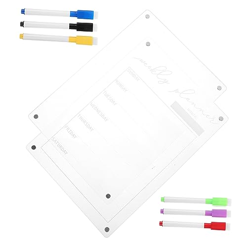 DIKACA 1 Set Magnetische Notiztafel Whiteboard Radiergummi Magnetische Whiteboards Notizblock Trocken Abwischbare Tafel Transparenter Kühlschrank Wochenplaner Magnetische DIKACA 1 Set Magnetische Notiztafel Whiteboard Radiergummi Magnetische Whiteboards Notizblock Trocken Abwischbare Tafel Transparenter Kühlschrank Wochenplaner Magnetische von DIKACA