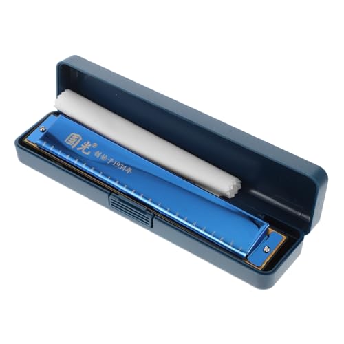 DIKACA 1 Stück 24 Mundharmonika 24-Loch c-Klappe Erwachsene Blau Musical musikinstrument mundharmonika Harmonika mit komplexen Tönen langlebige Mundharmonikas Phosphorbronze Blue von DIKACA