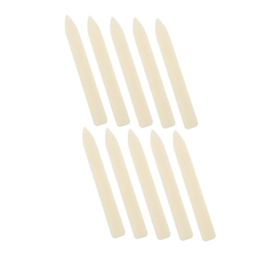 DIKACA 10 Stück Origami-Messer bastelmesser grußkarten Falzwerkzeug Faltwerkzeug Handgemachte Karten ordner Scoring-Tool Knochenwerkzeug Ritzwerkzeug aus Pappe gestylte Ente Plastik Beige von DIKACA