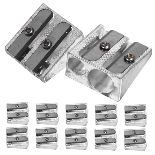 DIKACA 12 Stück Bleistiftspitzer Aus Aluminiumlegierung Bleistiftschärfer Manuelle Bleistiftspitzer Heavy Duty Klassenzimmer Bleistiftspitzer Für Schulbedarf Silver DIKACA 12 Stück Bleistiftspitzer Aus Aluminiumlegierung Bleistiftschärfer Manuelle Bleistiftspitzer Heavy Duty Klassenzimmer Bleistiftspitzer Für Schulbedarf Silver von DIKACA