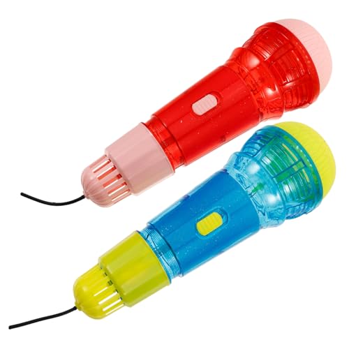 DIKACA 2 Stück Echo Mikrofone für Karaoke Mikrofone mit Licht für Bühnenaufführungen und Interaktives Sicher und Langlebig DIKACA 2 Stück Echo Mikrofone für Karaoke Mikrofone mit Licht für Bühnenaufführungen und Interaktives Sicher und Langlebig von DIKACA
