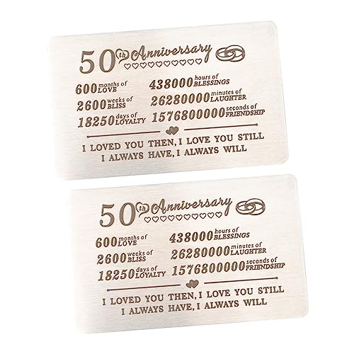 DIKACA 2 Stück Gedenkgeschenk Hochzeitskarte Jubiläumskarten Für Hochzeitstagsdekorationen Hochzeitstagskarte Brieftasche Karteneinlagen Brieftasche Einlegekarte Edelstahl Silber DIKACA 2 Stück Gedenkgeschenk Hochzeitskarte Jubiläumskarten Für Hochzeitstagsdekorationen Hochzeitstagskarte Brieftasche Karteneinlagen Brieftasche Einlegekarte Edelstahl Silber von DIKACA