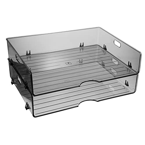 DIKACA 2 Stück Transparentes Datenregal schreibtischgestell tischregal schreibtisch Aktenorganisator für den Schreibtisch Desktop praktischer Organizer aus Papier praktischer Aktenkoffer von DIKACA