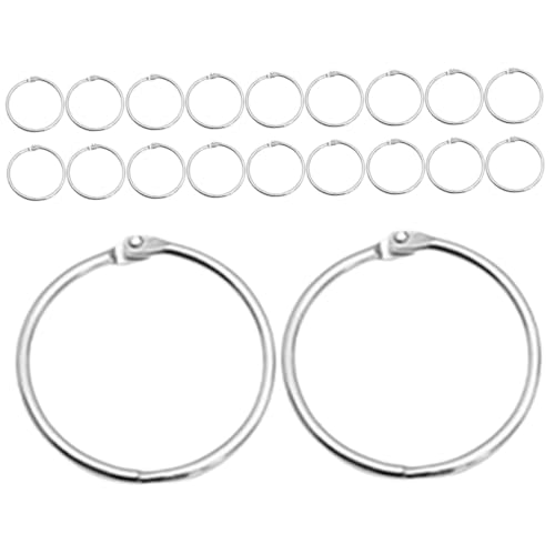 DIKACA 20 Stück Ringring -eisenschnalle Schlüssel Bindungsringe Buchring Stichworte Klemmringe Für Binder Buchbinderringe Bindemittel Album Ringbücher Fotoalben Ringe Form Silber Metall DIKACA 20 Stück Ringring -eisenschnalle Schlüssel Bindungsringe Buchring Stichworte Klemmringe Für Binder Buchbinderringe Bindemittel Album Ringbücher Fotoalben Ringe Form Silber Metall von DIKACA