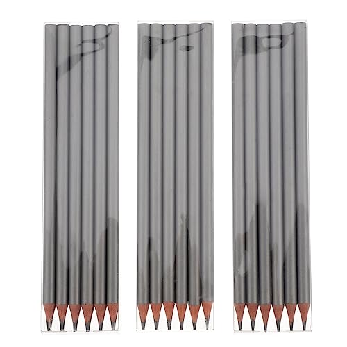 DIKACA 3 silberner Bleistift Kunst metallisch Bleistifte Masse Silberstift Stifte markieren holzmalstifte bleistift bleistift für holzarbeiter Bambus Silver von DIKACA