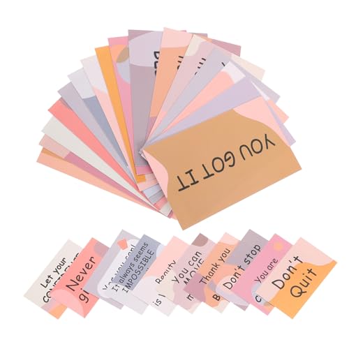 DIKACA 30 Stück Motivationskarten Inspirierende Zitatkarten Ermutigungskarten Bürozubehör Mitarbeiterzitatkarten Inspirierende Visitenkarten Karten Mit Englischen Wörtern von DIKACA