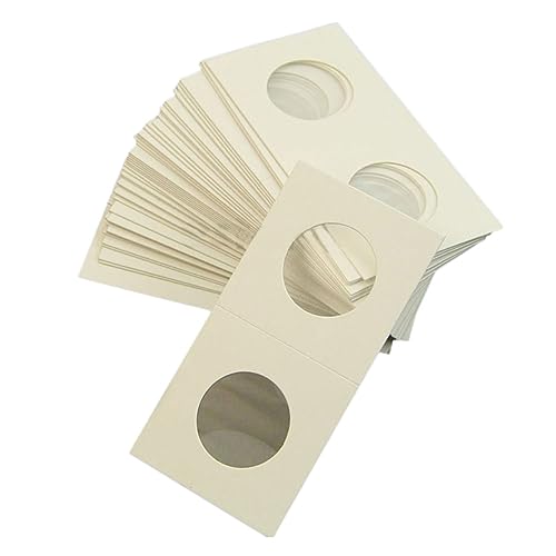 DIKACA 300 Stücke Münze Papier Clip Münze Sammeln Halter Stempel Halter Lagerung Fall Münze Halter Weiß von DIKACA