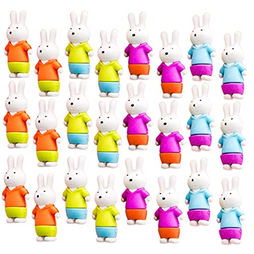 DIKACA 36 Stück Radiergummi für Kaninchen Spaß Hasen klein Schule Radiergummis Masse erasers for bürogadges gummifüsse Mini-Radiergummis für lustige Schulsachen für von DIKACA