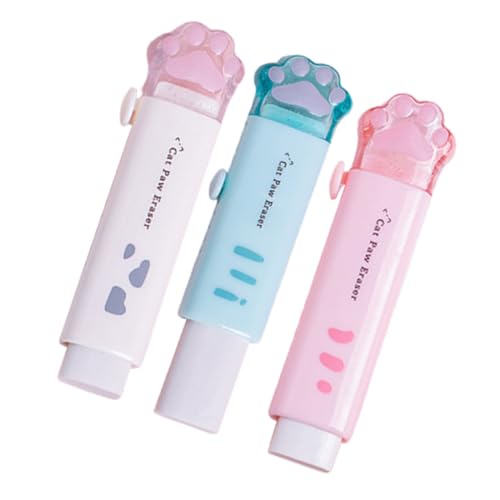 DIKACA 3Stücke Kawaii Radiergummi Einziehbare Katzenpfoten Radierer Lustige Schulbedarf für Korrekturhilfe für Kleine Katzenliebhaber DIKACA 3Stücke Kawaii Radiergummi Einziehbare Katzenpfoten Radierer Lustige Schulbedarf für Korrekturhilfe für Kleine Katzenliebhaber von DIKACA