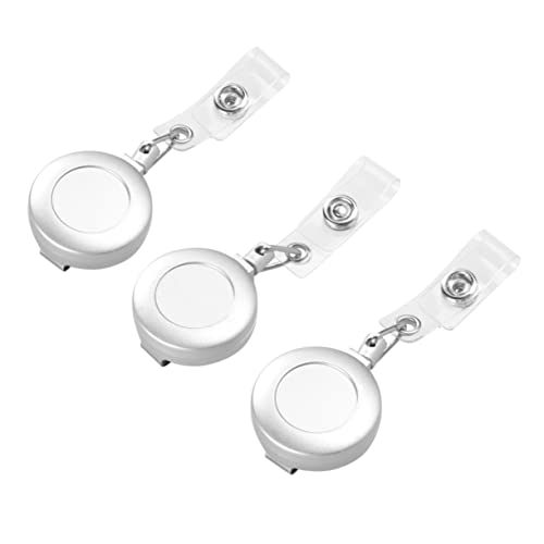 DIKACA 3Stücke Versenkbare Badge Halter mit Clip Silber Ausweisrollen für Krankenschwestern Lehrer und Freiwillige Tragbarer Kartenhalter für Konferenzen DIKACA 3Stücke Versenkbare Badge Halter mit Clip Silber Ausweisrollen für Krankenschwestern Lehrer und Freiwillige Tragbarer Kartenhalter für Konferenzen von DIKACA