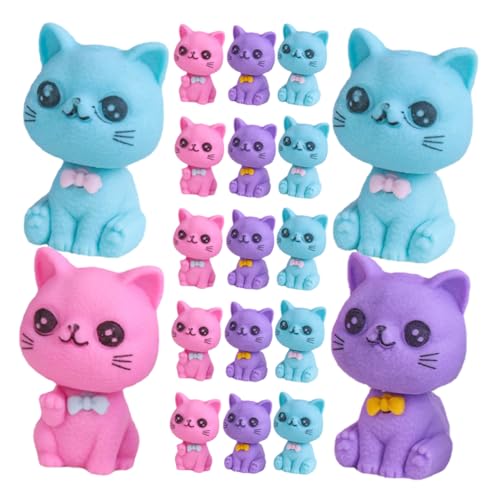 DIKACA 48 Stück Cartoon Cat Eraser Radiergummi Windeleraser Kindergäuer Mini-radierer Eraser Im Klassenzimmer Tpr von DIKACA