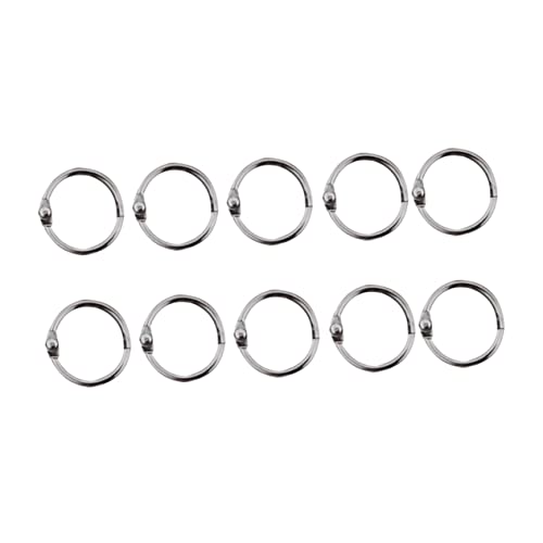 DIKACA 50 Stück Metallbuchring Schlüsselbund klein lose Bindemittel Bindung schnappen runden Buchkreis Schnalle für Fotoalbum Sprengring Fleischkreis Silver DIKACA 50 Stück Metallbuchring Schlüsselbund klein lose Bindemittel Bindung schnappen runden Buchkreis Schnalle für Fotoalbum Sprengring Fleischkreis Silver von DIKACA