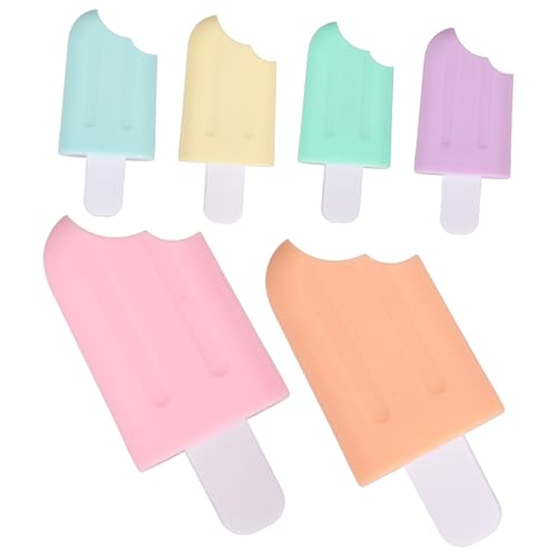 DIKACA 6 Stück Fluoreszierender Markierungsstift Textmarker Popsicle Marker Farbiger Stift Bunter Marker Graffiti Stift Textmarker Betonungsstift Fluoreszierender Stift von DIKACA