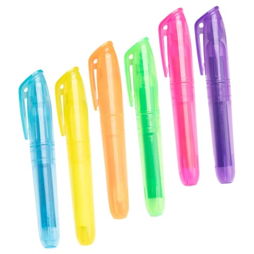 DIKACA 6 Stück graffiti stifte grafitti stift leuchtschilder gilbe Textmarker in verschiedenen Farben mehrfarbig lesezeichen Arbeit Scrapbook-Marker praktischer Markierungsstift Plastik von DIKACA