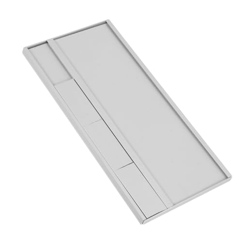 DIKACA Arbeitsplatzschild Schreibtisch Namensschild Sitzplatzschilder Namensschild Für Schreibtisch Wiederverwendbare Tischdekoration Zeichen Leer Bürozubehör Silver Aluminiumlegierung von DIKACA