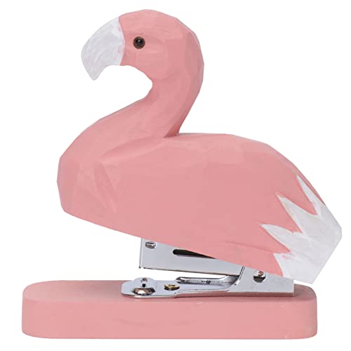 DIKACA Flamingo Form Mini Heftmaschine Holz Tragbare Heftgerät Kreative Bürobedarf Für Schüler Und Studenten von DIKACA